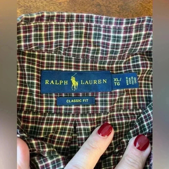 Ralph Lauren men’s plaid button down size XL - Picture 2 of 4